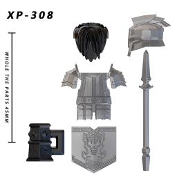 Armas de brinquedo para crianças kt1040, venda única de cavaleiros medieval anim, capacete de ferro, armadura, acessórios, bloco de construção - Image 5