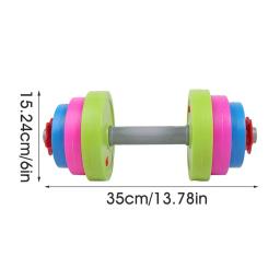 1 conjunto de levantamento de peso halteres diversão ajustável colorido conjunto de treino ou crianças ginásio exercício-preencher com areia de praia ou água - Image 5