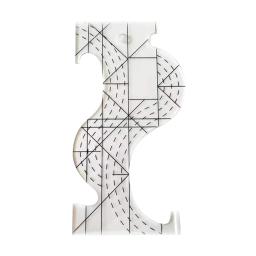 Régua de plástico para costura, acessórios de costura, ferramentas de retalhos, corte de alfaiate, régua de escala artesanal, suprimentos de desenho diy - Image 5