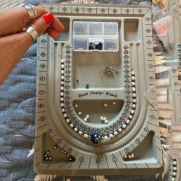 Cinza reuniram placa do grânulo pulseira colar miçangas acessórios ferramenta de medição design jóias fazendo diy artesanato ferramenta de fazer jóias - Image 4