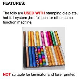 Transferência de calor holográfica Hot Foil Rolls,Hot Stamping Papel, artesanato DIY Convite Álbuns, 3m x 15cm, 9 Rolls - Image 2