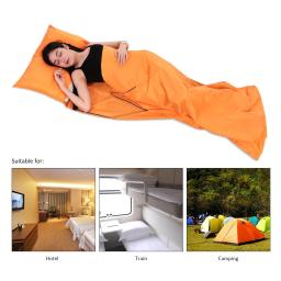 Tomshoo-Poliéster portátil saco de dormir, forro com fronha, Camping, Caminhadas, ao ar livre, Viagem, Pongee, saudável, 70x210cm - Image 2