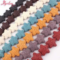 25mm estrelas lava rocha vulcânica pedra solta espaçador contas para diy encantos pingente colar bracelats brincos jóias fazendo 14.5" - Image 6