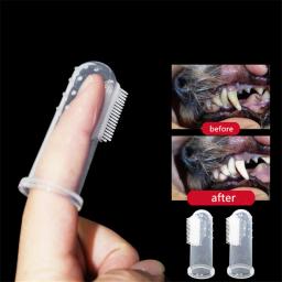 1pc super macio pet dedo escova de dentes do cão de pelúcia cão escova mau hálito tártaro dentes ferramenta gato limpeza suprimentos do cão acessórios - Image 1