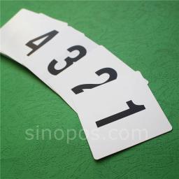 Cartões de plástico em pvc para números de mesa e restaurantes, 4 polegadas, para exibição de número de roupas, marcador de pvc - Image 4