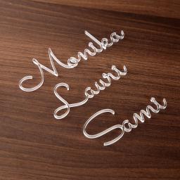 Cartões de mesa personalizados para configurações do local do casamento, convidados do corte do laser, configurações do local do casamento, noiva e noivo - Image 4