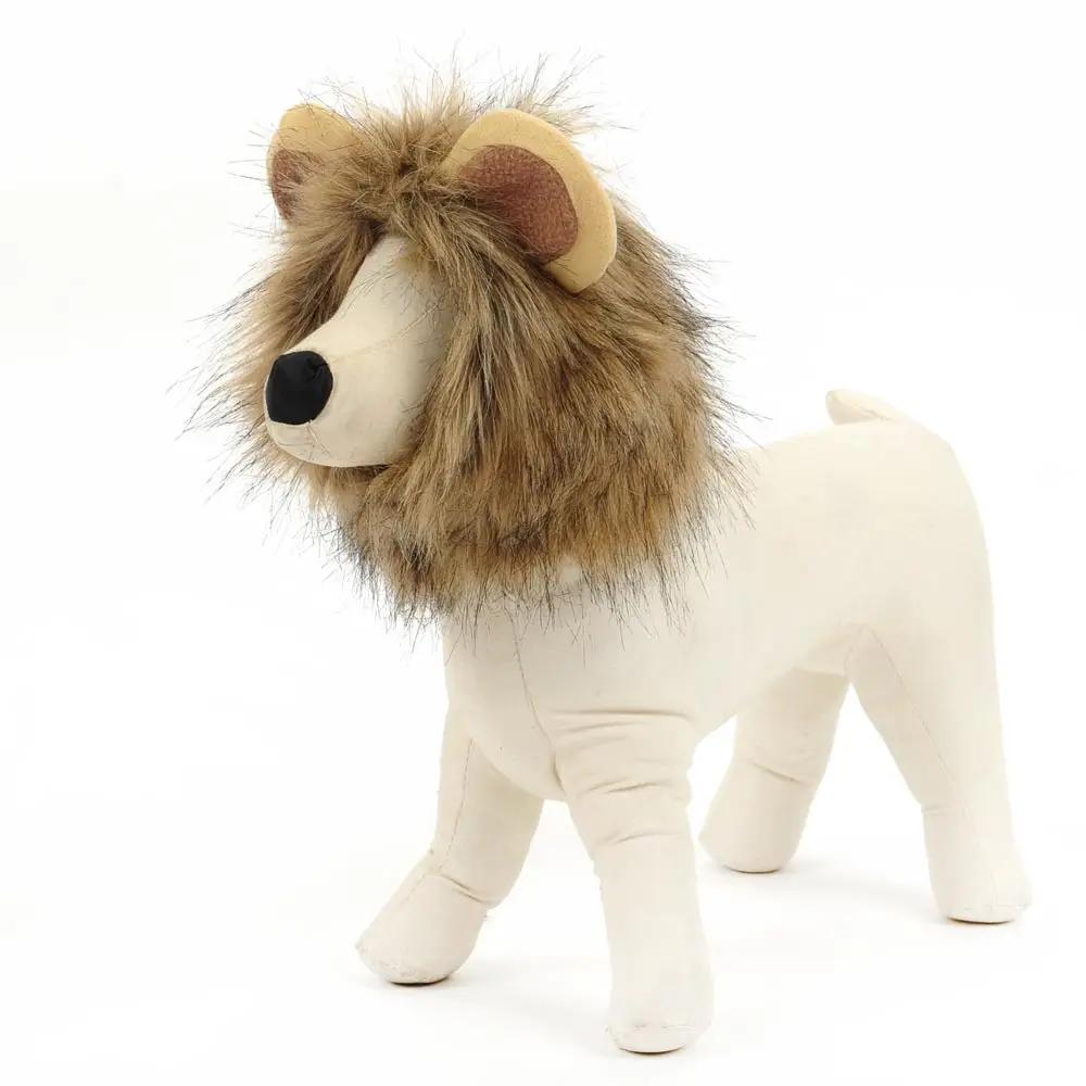 Hoopet-fantasia de gato para animais de estimação, boné engraçado com peruca, chapéu, cosplay, acessório para festa, roupa de cabeça e porta - Image 1