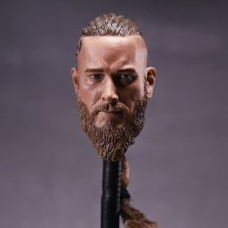 Viking Head Sculpt para Homens, Bonecas Figuras de Ação, Head Sculpt, Trança para 12 ", Escala 1:6 - Image 6