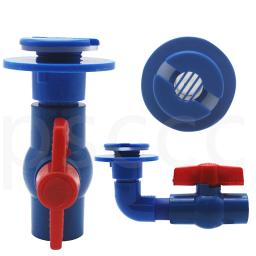 Tanque de peixes tubo de saída tubo de drenagem filtro inferior tanque de peixes acessórios para tubos de drenagem acessórios para tubos de esgoto pvc interruptor de válvula - Image 1
