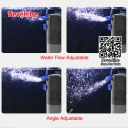 3 em 1 aquário filtro do tanque de peixes filtro para aquário bomba de ar do aquário aumento de oxigênio de ar aquário filtro interno bomba de água - Image 6