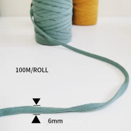 YOMDID-Fios planos coloridos, fios de crochê práticos, fios de tecelagem, acessórios de costura, artesanato, cachecol, bolsa, tricô, DIY, 250g - Image 6
