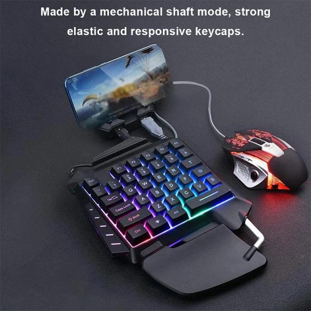 Teclado Mini Portátil para Jogos RGB, Ideal para PC, PS4 e Xbox - Perfeito para Gamers Solitários