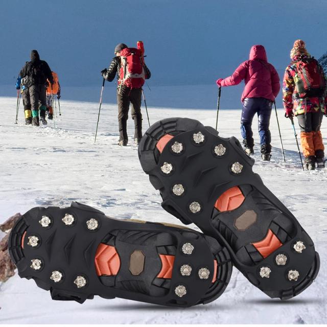 Crampons Antiderrapantes de 11 Picos para Escalada em Neve e Gelo - Ideal para Atividades ao Ar Livre no Inverno