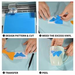 Adesivo metálico fosco artesanato vinil fazendo padrão filme de corte para canecas copo decoração de vidro móveis armários cobrindo diy - Image 2