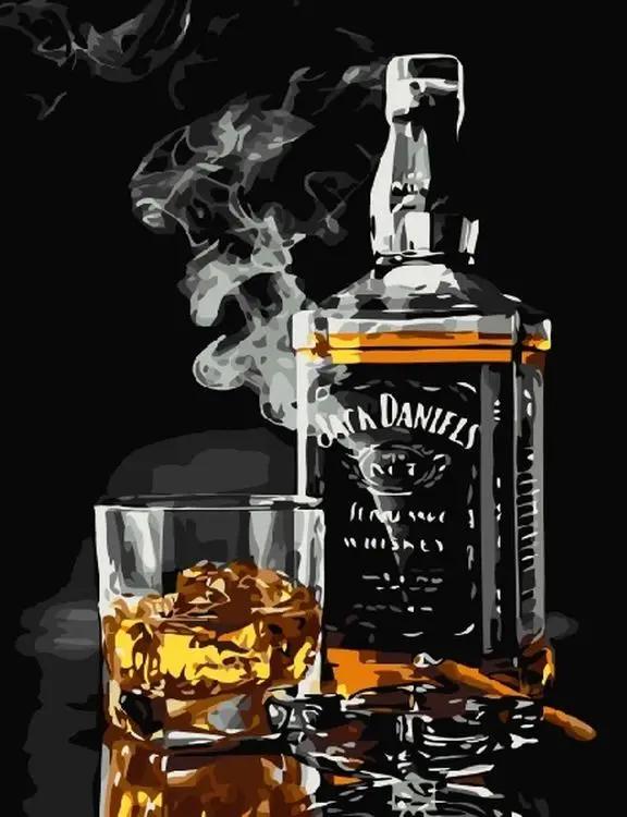 Pintura por Números Jack Daniels 40x50 cm - Kit Premium Pintboy GX5001 para Colorir e Relaxar