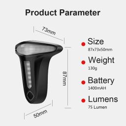 NEWBOLER sensoring freio de bicicleta luz da cauda estrela auto parar usb luzes led ciclismo lanterna traseira para acessórios da bicicleta - Image 2