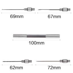 Flysand 5 em 1 kit de agulha de isca de pesca de carpa conjunto de ferramentas isca boilie broca stringer agulha antiderrapante alça de liga de alumínio - Image 2