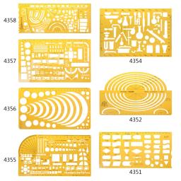 Ferramenta de medição de estêncil com sete réguas diferentes, régua durável de resina para desenho militar, ferramenta de medição de estêncil au13 19 - Image 1