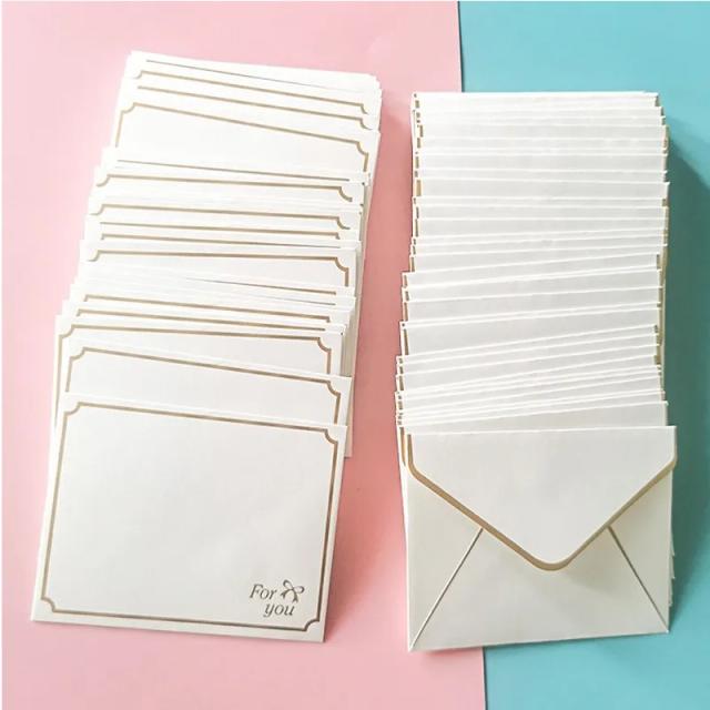 Envelopes Vintage Brancos Pérola para Convites de Casamento e Cartões de Visita - Pacote com 10 Peças 100mm x 80mm