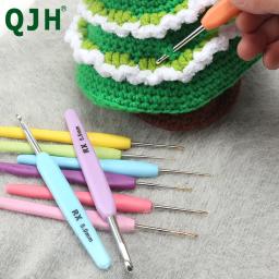 QJH 1.0mm-6mm Crochet Gancho Alça Ergonômica para Mãos Artríticas Extra Long  Agulhas de Tricô para Iniciantes e Fios De Crochê - Image 6