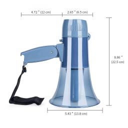 Alto-falante portátil de 20 watts megafone bullhorn com sirene 240s gravador de voz e movimentação flash usb para brocas de segurança e futebol - Image 1