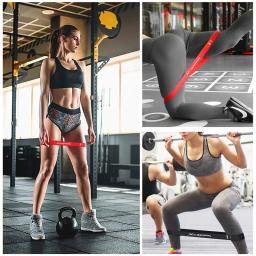 Faixa de borracha para exercícios, 4 /5 níveis de resistência, para yoga, crossfit, treinamento de força, fitness, pilates, esporte, academia - Image 6