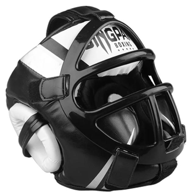 Capacete de Boxe Muay Thai com Máscara: Protetor de Cabeça Novo para Treino de Artes Marciais e MMA