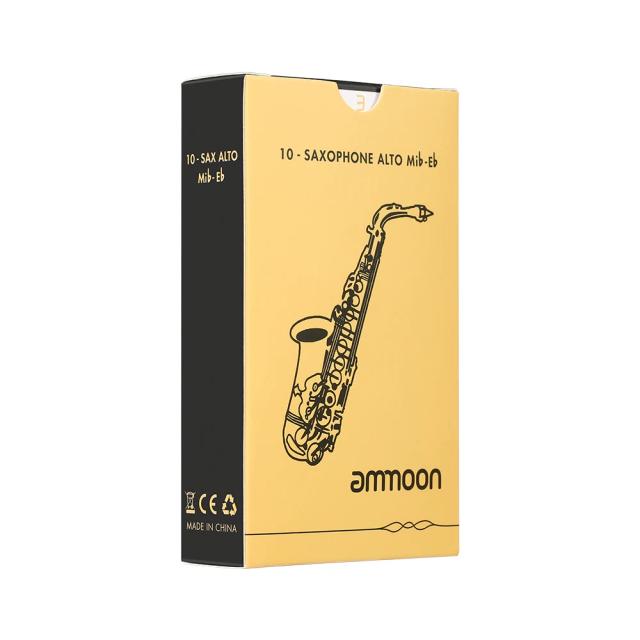 Caixa com 10 Juncos para Saxofone Alto Tradicional - Forças 1.5, 2.5 e 3.0 com Estojo Protetor para Iniciantes
