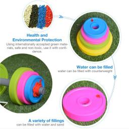 1 conjunto de levantamento de peso halteres diversão ajustável colorido conjunto de treino ou crianças ginásio exercício-preencher com areia de praia ou água - Image 4