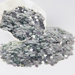 Plana Rodada Lantejoulas de PVC para Artesanato DIY, Lantejoulas De Prata, Paillette Solto, Decoração De Costura, 3mm-50mm Cup, 10g, Lentejuelas - Image 4