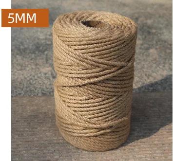Cordas Naturais de Sisal, Juta e Cânhamo: Perfeitas para Decoração, Artesanato e Brincadeiras para Gatos - 4mm, 5mm, 6mm x 100m