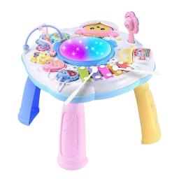 Bebês Instrumento Musical Learning Table, Baby Early Educational, Kids Study Activity Center, Music Puzzle Game, Piano Drums Brinquedos - Image 2