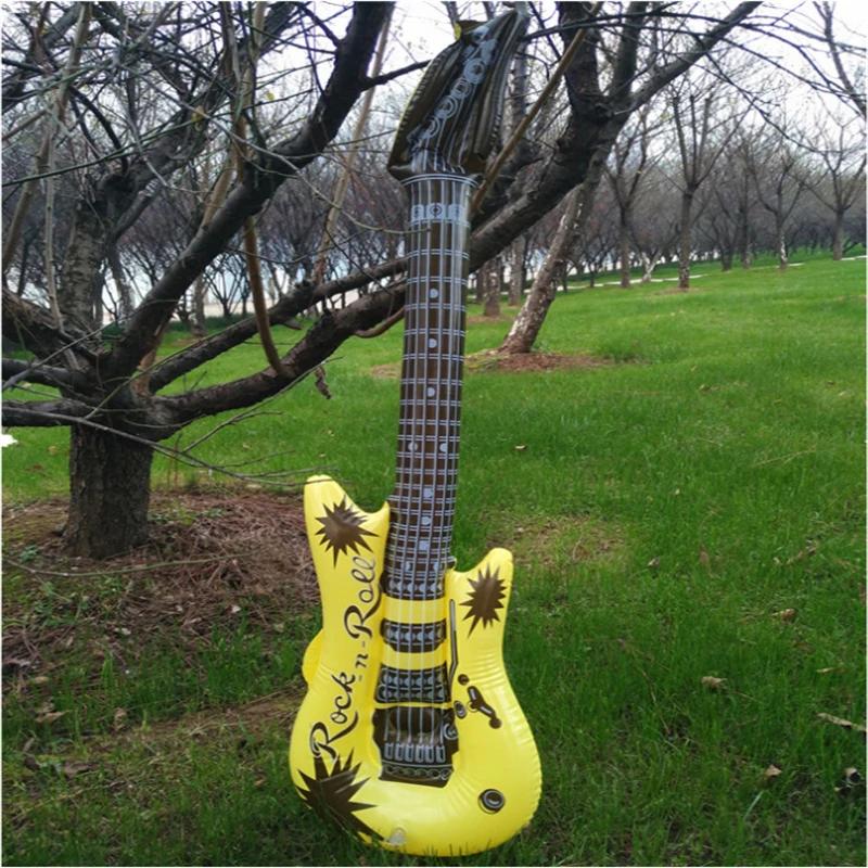 95cm Guitarra Inflável PVC Stage Props Crianças Simulado Instrumentos Musicais Aniversário Barras Música Festas Balão Decorativo - Image 1