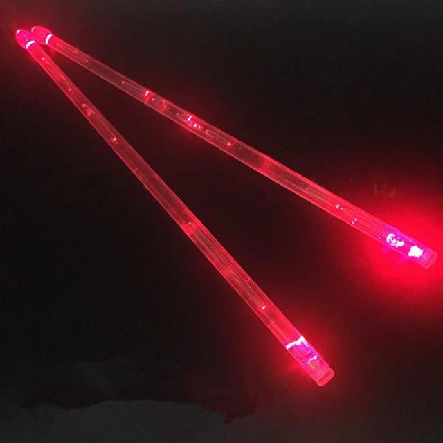 Baquetas Luminosas Brilho no Escuro 5A em Lote com 2 Peças para Performances de Jazz e Palco