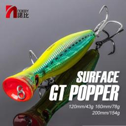 Noeby 12cm43g 16cm78g 20cm154g grande jogo popper iscas de pesca topwater wobbler isca dura artificial para gt isca de pesca de água salgada - Image 1