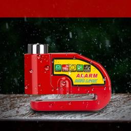 Cadeado com alarme para bicicleta ou motocicleta, travão de disco, barulho de 110db, segurança, à prova d'água, trava + corda de lembrete - Image 5