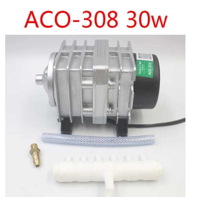 Compressor de Ar Hailea para Aquário - Bomba Eletromagnética de Oxigênio para Peixes e Lagoas