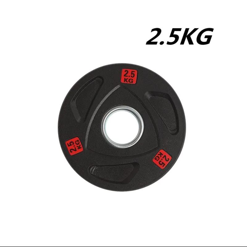 Disco de borracha revestida para exercício de barra, equipamento de treinamento para atividade física, 2.5 a 20kg, uso em academia, 1 peça - Image 1