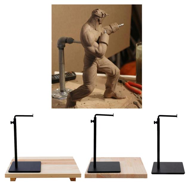 Suporte de Argila para Escultura e Modelagem DIY com Base de Madeira e Andaime Cerâmico