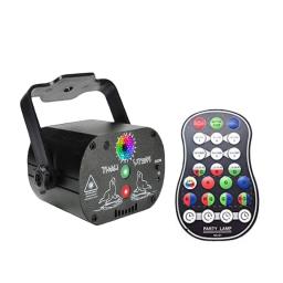 Luzes de discoteca rgb led, feixe de laser para palco, luzes ativadas por som de dj, com efeito de flash estroboscópico, lâmpada projetora de energia usb - Image 1