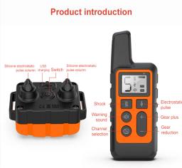 Coleira elétrica para treinamento de cães, à prova d'água, controle remoto para animais de estimação, recarregável, 500m, coleira para treinamento de cães com som de vibração de choque - Image 3