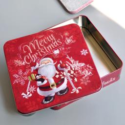 Caixa De Armazenamento Quadrada De Tamanho Grande Caixa De Presentes De Natal Para Cookies Embalagem De Doces Caixa De Presente De Ano Novo Lata De Metal - Image 2