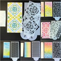 Estêncil de pintura para scrapbook, 10 peças, estêncil para decoração de parede do piso, do bolo, azulejos e decoração de artesanato - Image 3