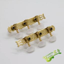 1 conjunto de cabeças douradas para ajuste de cordas de guitarra clássica, afinadores de cabeças de máquina, peças de chaves - Image 4