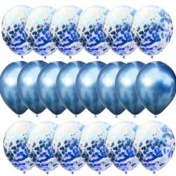 Balões de confete de látex de metal brilhante, 12 polegadas, decorações para festa de aniversário de feliz, menino e menina, suprimentos para festa de casamento, chá de bebê - Image 1