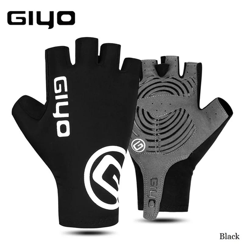 Mitten de bicicleta antiderrapante Giyo metade do dedo, tecido de Lycra, luvas de ciclismo sem dedos dos homens, MTB Road Bike luvas curtas, verão - Image 1