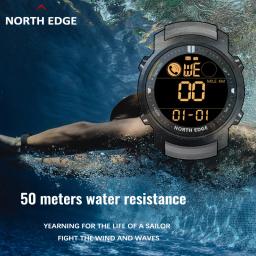 NORTH EDGE-Relógio Inteligente Impermeável para Homens, Monitor de Freqüência Cardíaca, 50m, Natação, Corrida, Esportes, Pedômetro, Cronômetro, Smartwatch, Android, IOS - Image 4