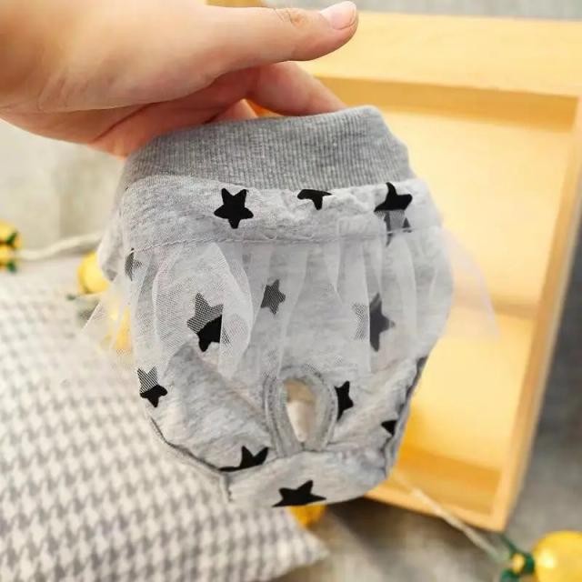 Fralda Reutilizável de Renda para Cães - Calça de Higiene Lavável e Confortável para Animais de Estimação