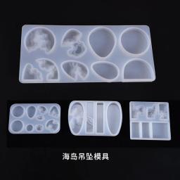 Molde de silicone para resina, forma de cristal, faça você mesmo, argila transparente, resina epóxi uv, moldes de fundição para joias, 1 peça - Image 2