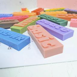 Molde De Vela De Silicone Com Palavras Diferentes, Arte DIY, Pilar De Bloco De Slogan, Letra Retangular, Velas Do Alfabeto, Casamento - Image 6